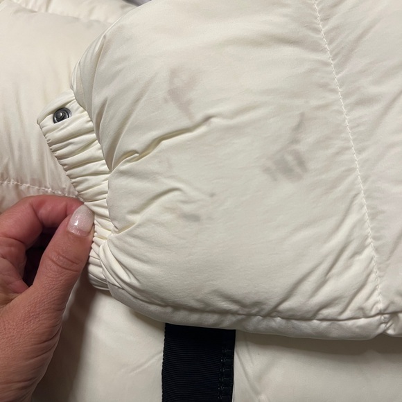 Authentic MONCLER White Puffer Jacket with Metallic Hood Details - Picture 13 of 15